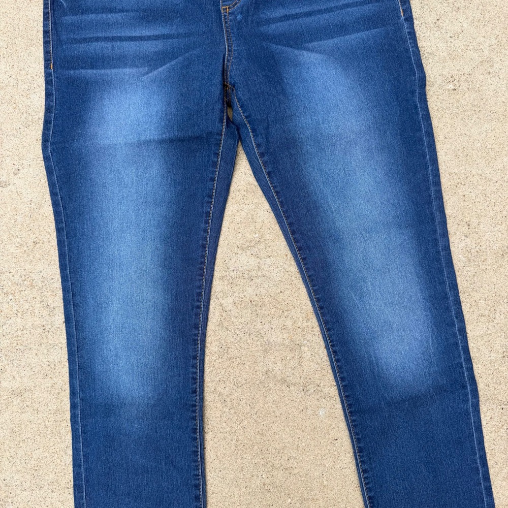No Boundaries Jeggings Women XL Blue Dark Wash Pull On Stretch Casual Jeans - Picture 8 of 14